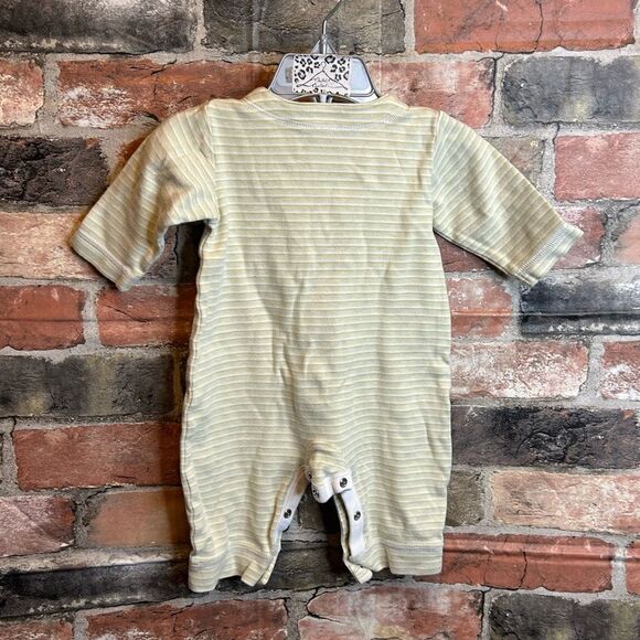 5 for $25🔥Newborn GAP Striped Yellow Footless Sleeper Bodysuit - Picture 3 of 4